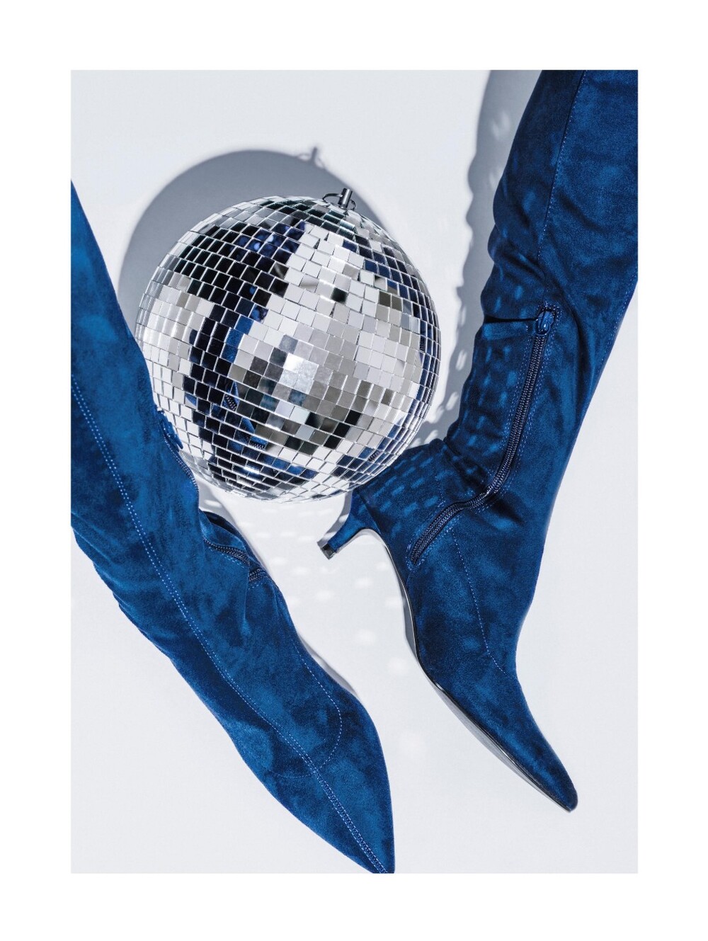 Desenio Blue Boots Silver Disco Ball Art Print Poster